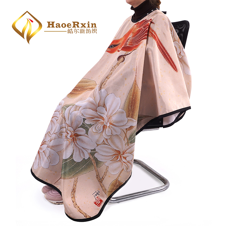 Custom hairdressing Chinese eco friendly beauty salon hair barber fashion lovely pink salon cape